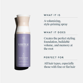 VIRTUE close-up mist texture illustrating fine spray for even application