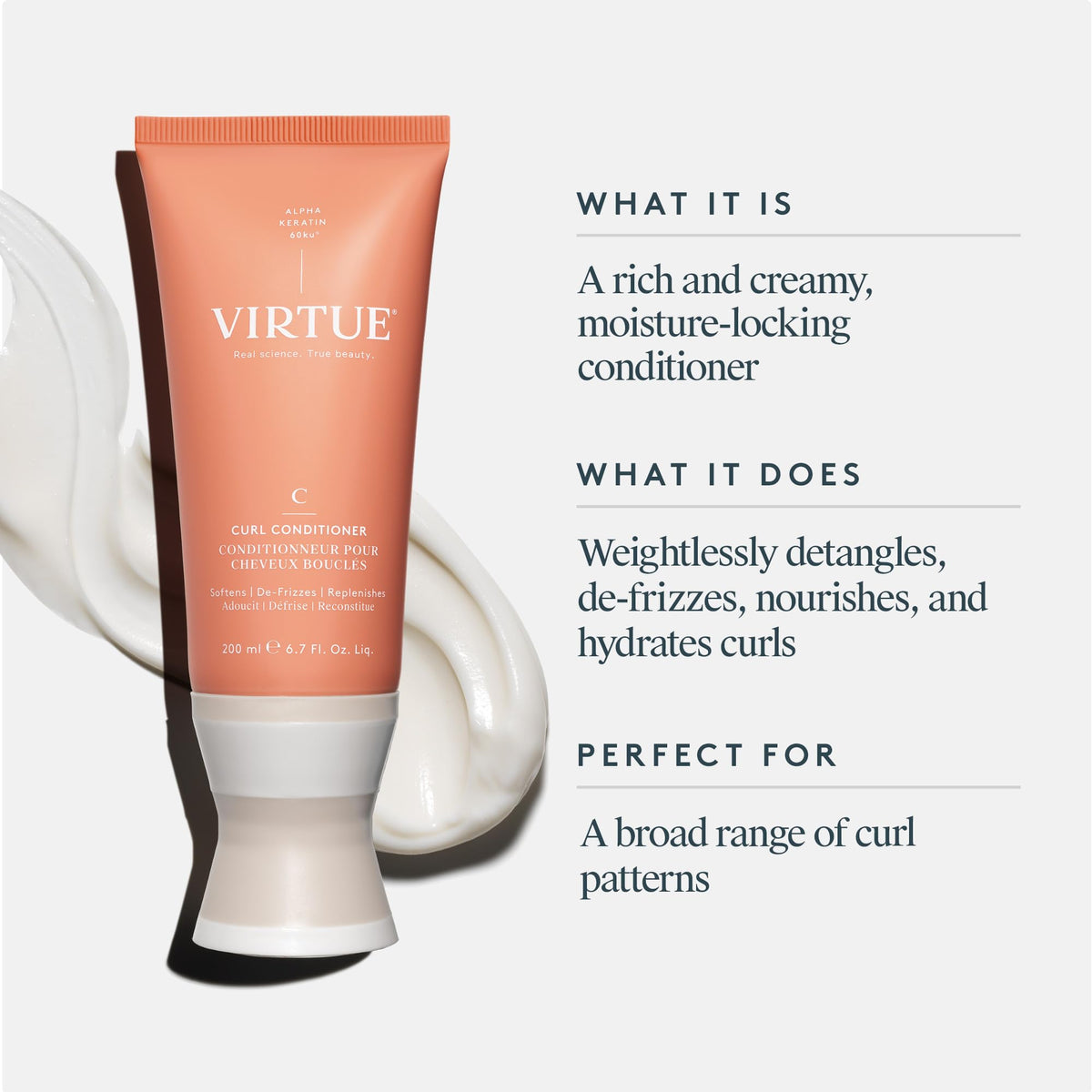 VIRTUE pump close-up demonstrating easy dispensing and precise application