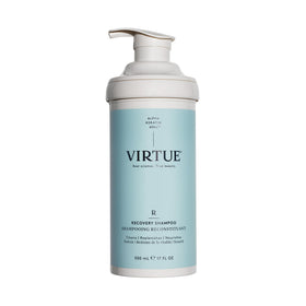 VIRTUE recovery shampoo front bottle showing product and benefits