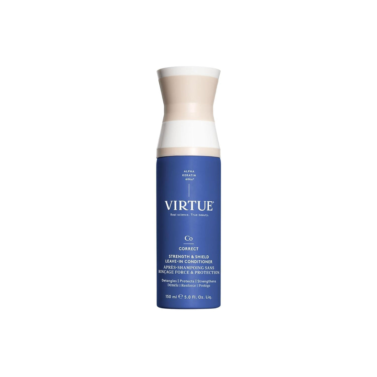 VIRTUE front packaging showing 5 fl oz bottle and brand benefits