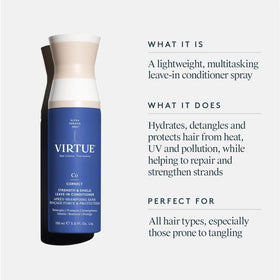VIRTUE spray nozzle dispensing mist for easy detangling and control