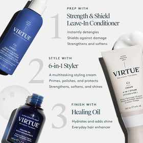 VIRTUE lightweight leave-in texture on hand showing non-greasy finish
