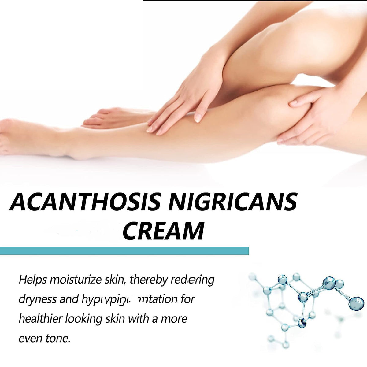Virularty Nigrifree being applied to neck to soften and hydrate rough areas