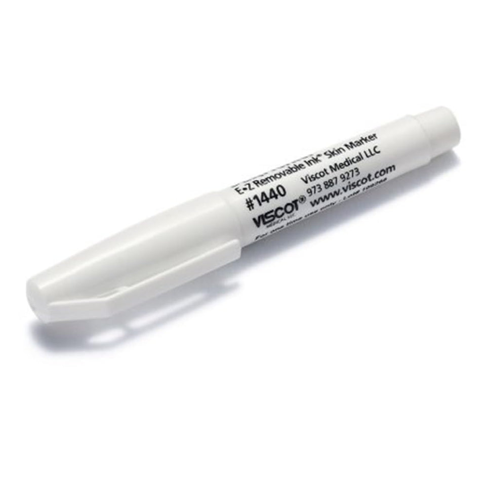 Viscot front packaging showing 30-count white mini skin markers for clear pre-procedure marking