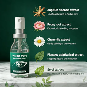 Vision Pure bottle in hand demonstrating portable 10 mL size and ease