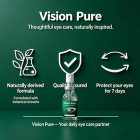 Vision Pure mist spray texture captured mid-air to show lightweight hydration