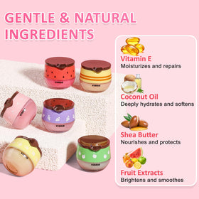 VISRIE arranged flavor collection showing six fruit extracts variety