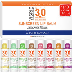 VISRIE front packaging of 32-pack showing compact travel tubes and protection benefit