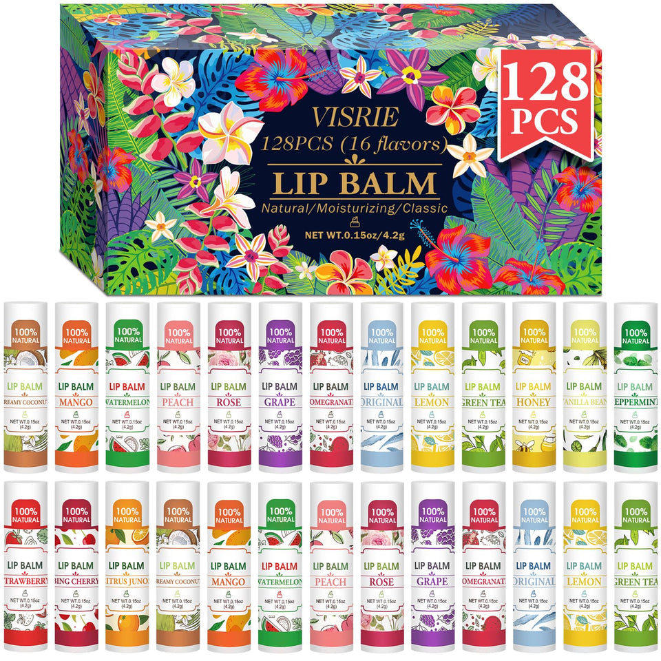 VISRIE front packaging showing 128-count assortment and branding benefit convenience