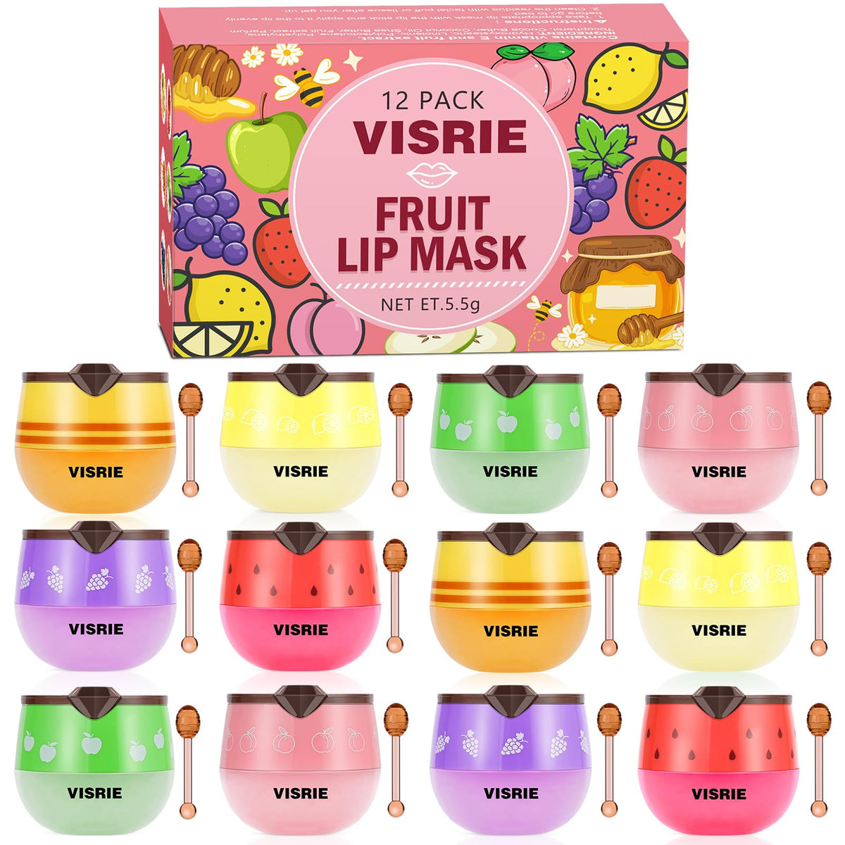 VISRIE honeypot front packaging showing twelve pots and branding for gifting