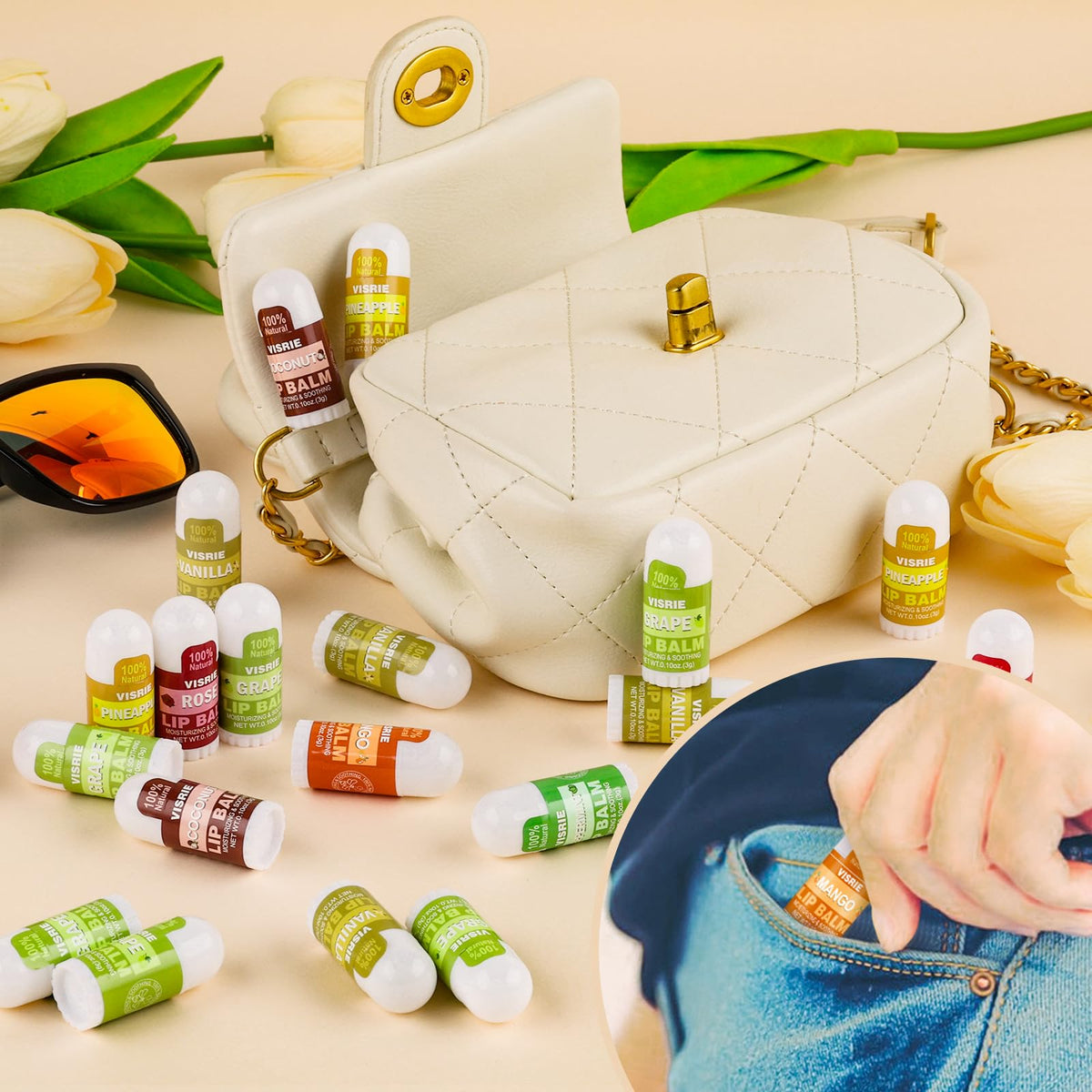 VISRIE label and ingredients panel showing natural moisturizing components