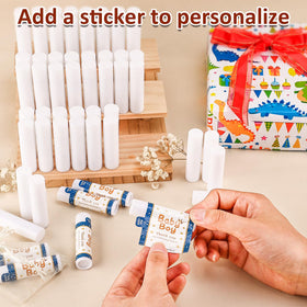 VISRIE party table with customized tubes as favors showing event-ready presentation benefit