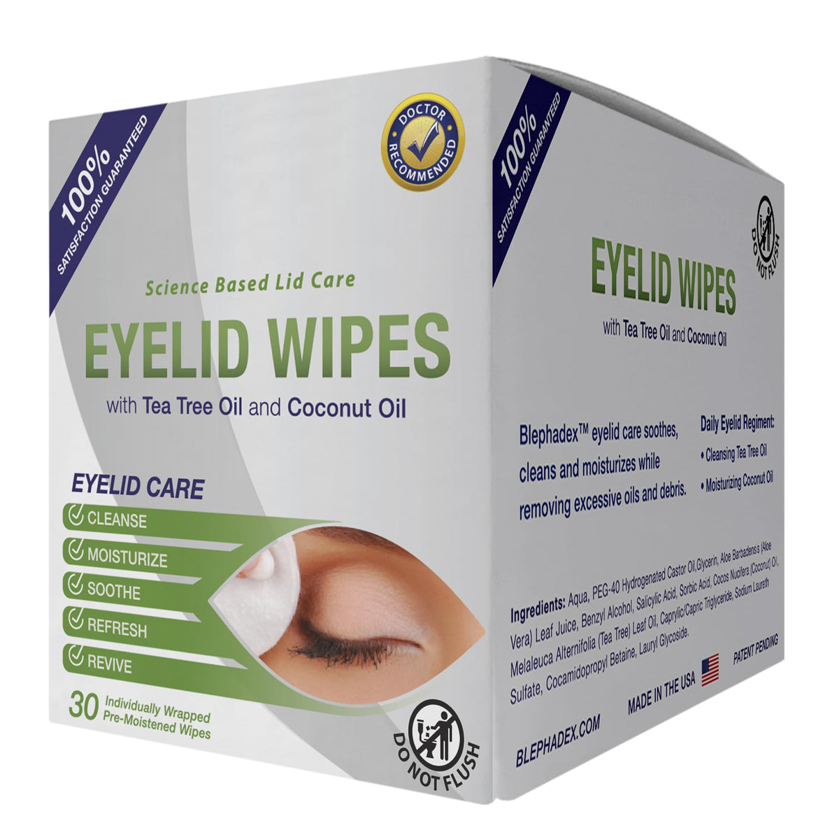 Visual Advantage wipe in travel bag for on-the-go eye care convenience