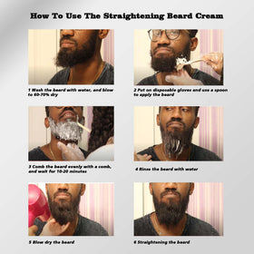 visualsource before after comparison showing reduced frizz and straighter beard appearance