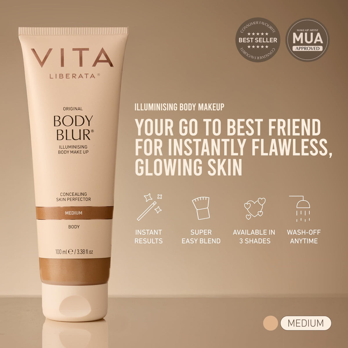 VITA LIBERATA application with a mitt for even streak-free color