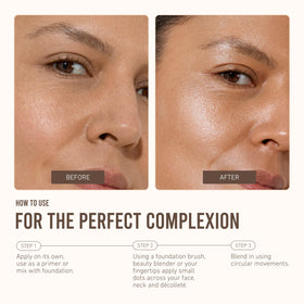VITA LIBERATA application with fingertips showing quick blending for an airbrushed look