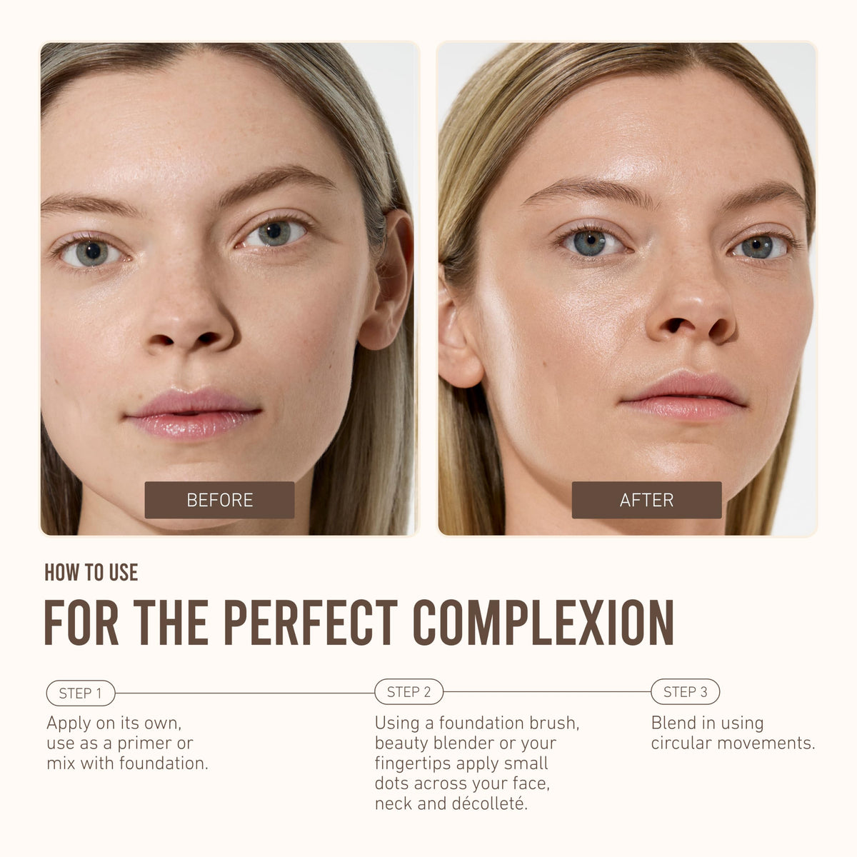 VITA LIBERATA blended on neck and décolleté for even, natural-looking match