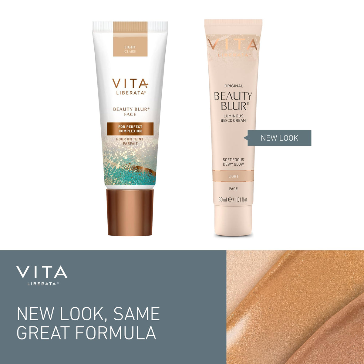 Vita Liberata ingredients label close-up showing organic glycerin and shea butter benefits