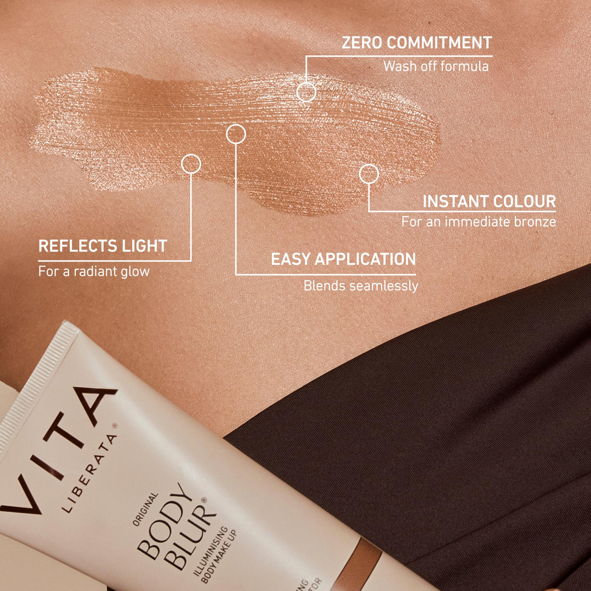 VITA LIBERATA legs before and after showing even tone improvement