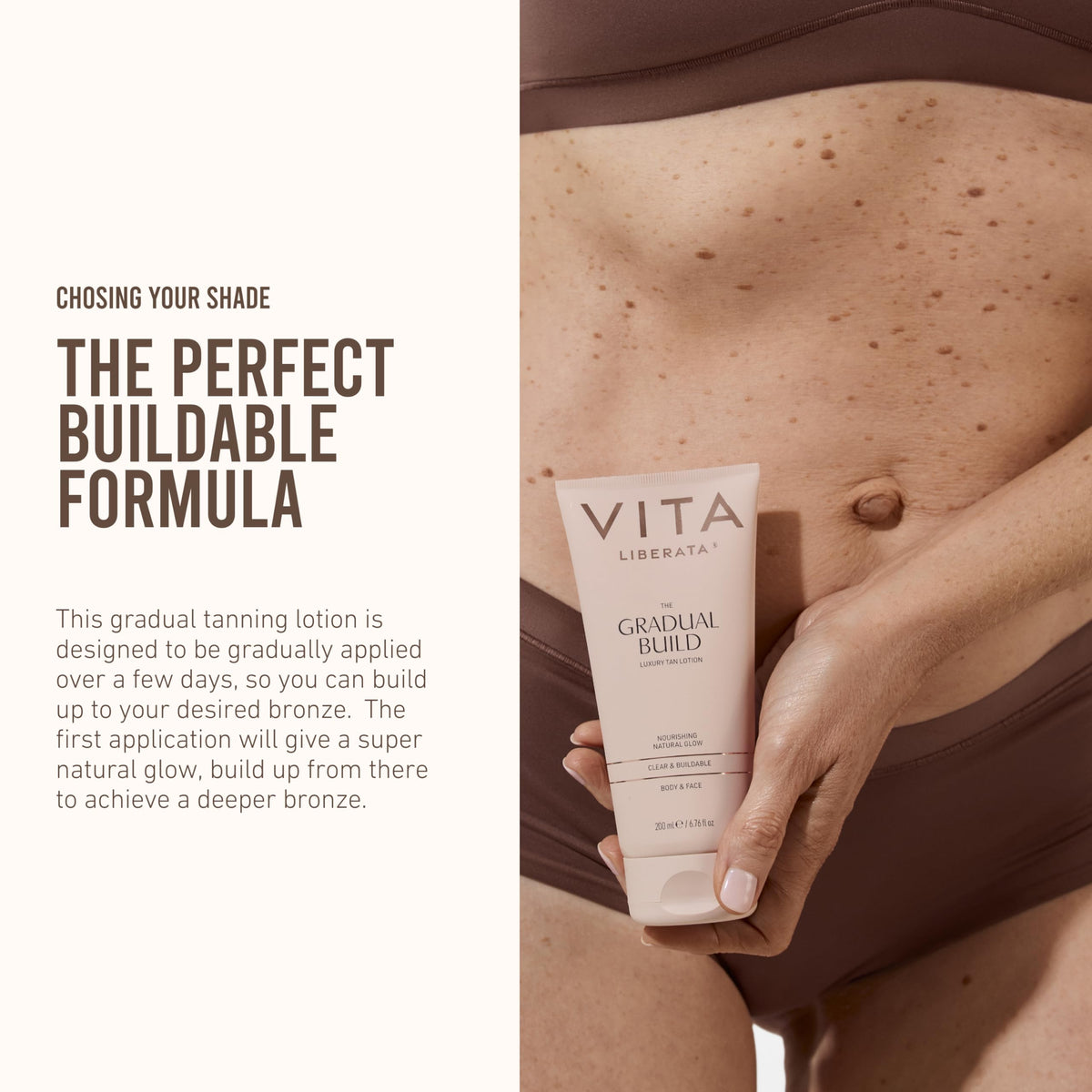 VITA LIBERATA bottle held in hand for size and travel-friendly convenience