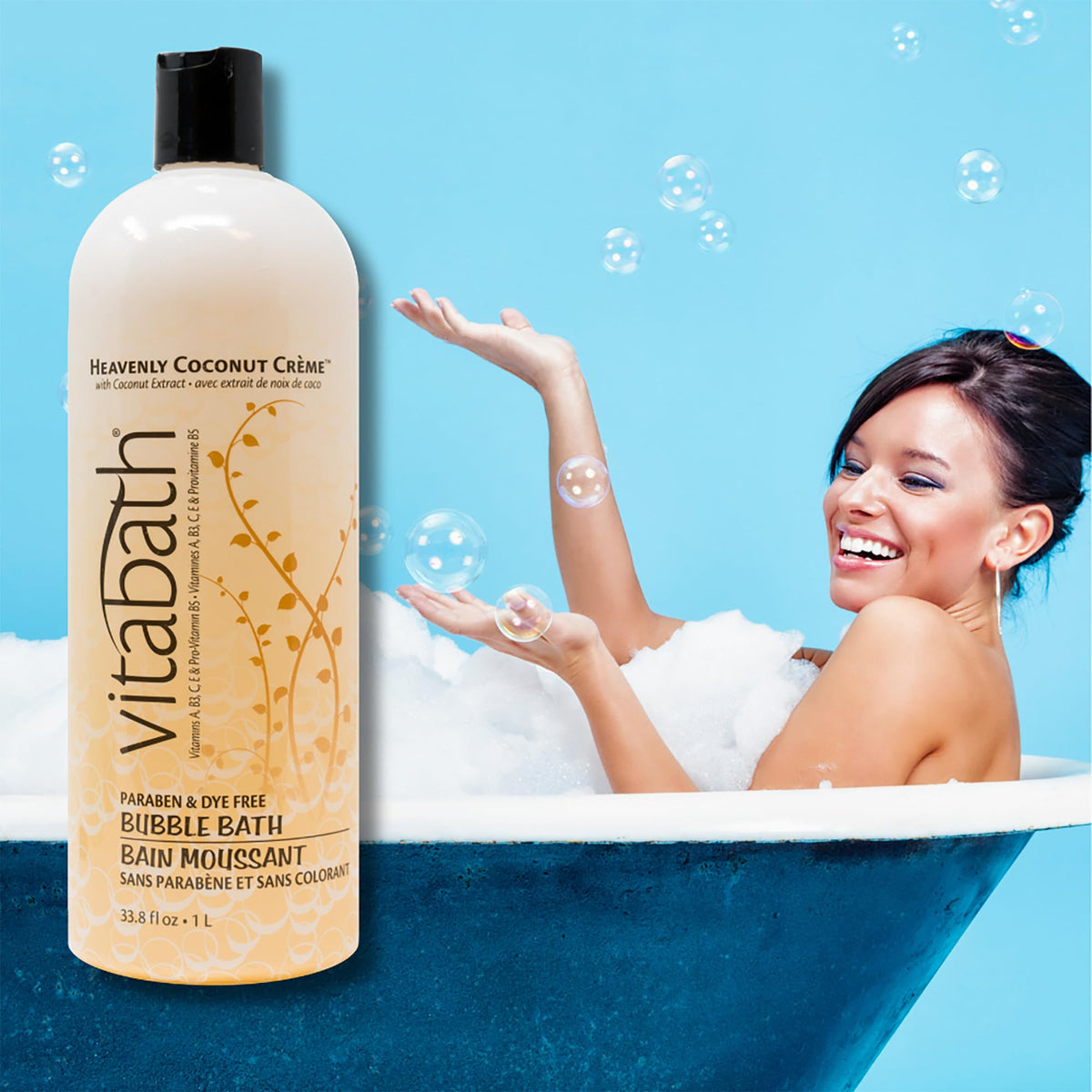 Vitabath foamy lather texture close-up showing rich bubbles and hydration feel