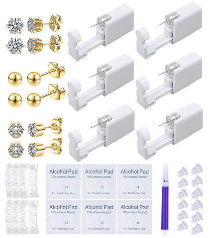 VitaCool front packaging showing complete disposable ear piercing kit and benefits