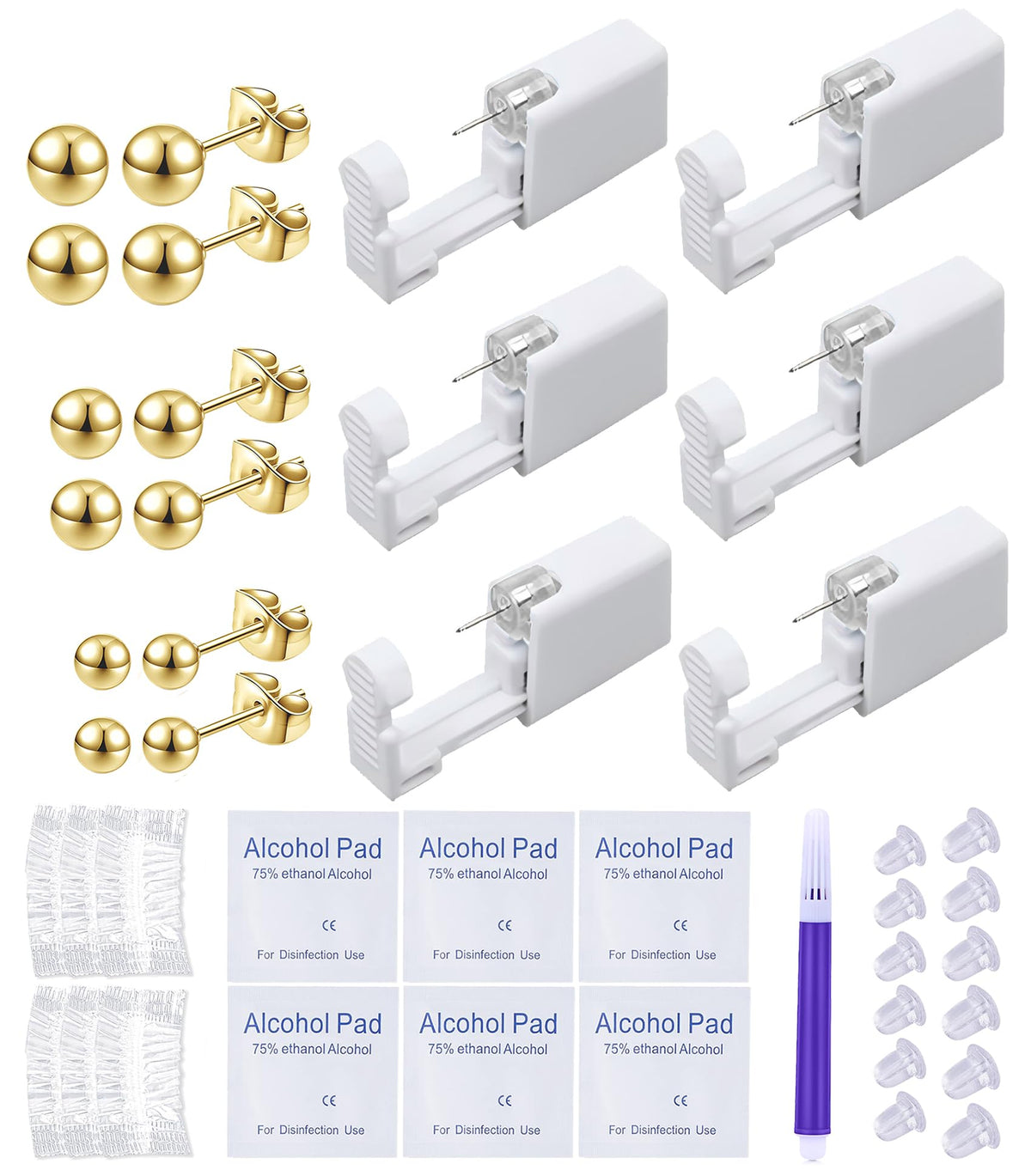 VitaCool front packaging showing complete disposable ear piercing kit benefit convenience