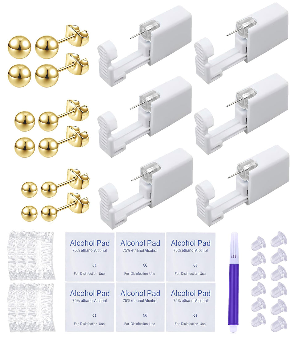 VitaCool front packaging showing complete disposable ear piercing kit benefit convenience