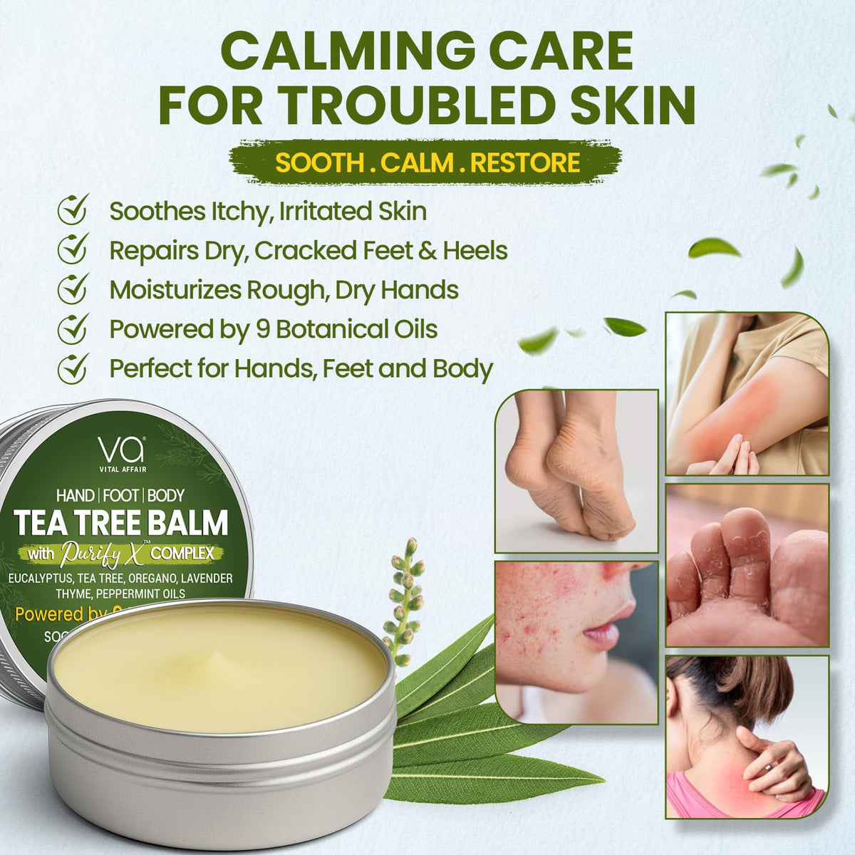 VITAL AFFAIR balm texture close-up demonstrating smooth, non-greasy absorption