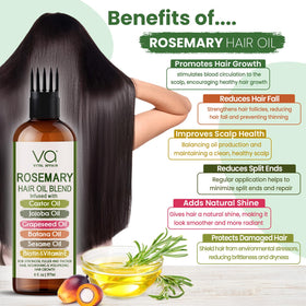 Vital Affair bottle with raw botanicals flatlay illustrating natural oil sources