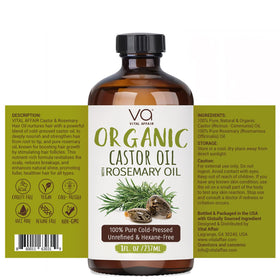 VITAL AFFAIR bottle beside fresh rosemary sprig showing natural benefit
