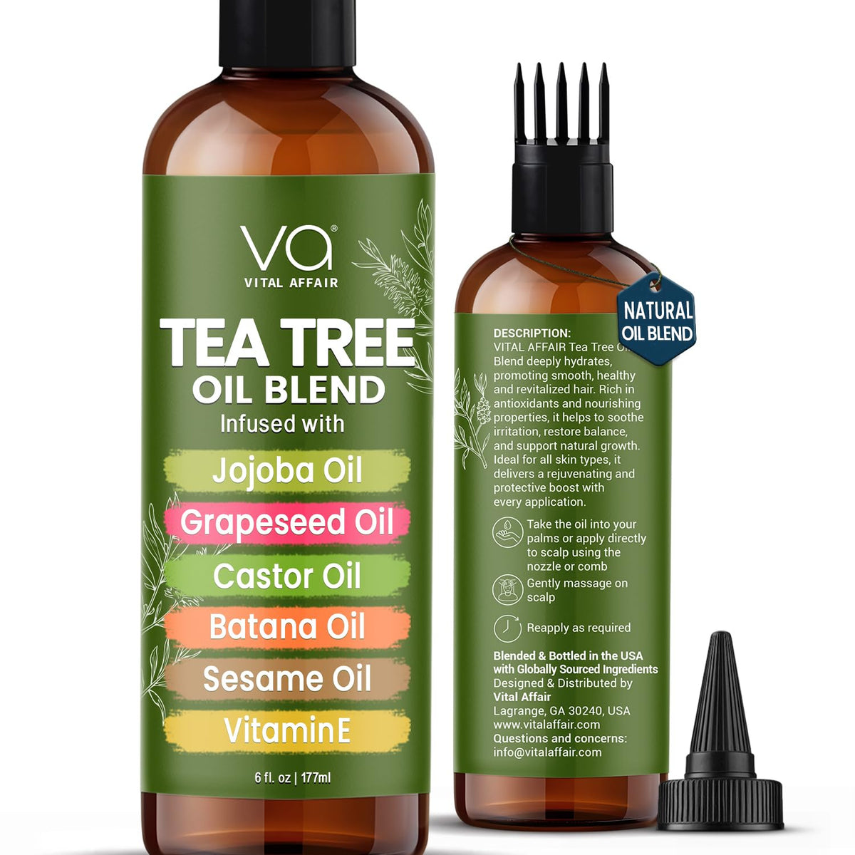 VITAL AFFAIR front bottle showing clean label and volume benefit