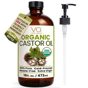 VITAL AFFAIR front glass bottle showing label and pump, convenient dispensing benefit