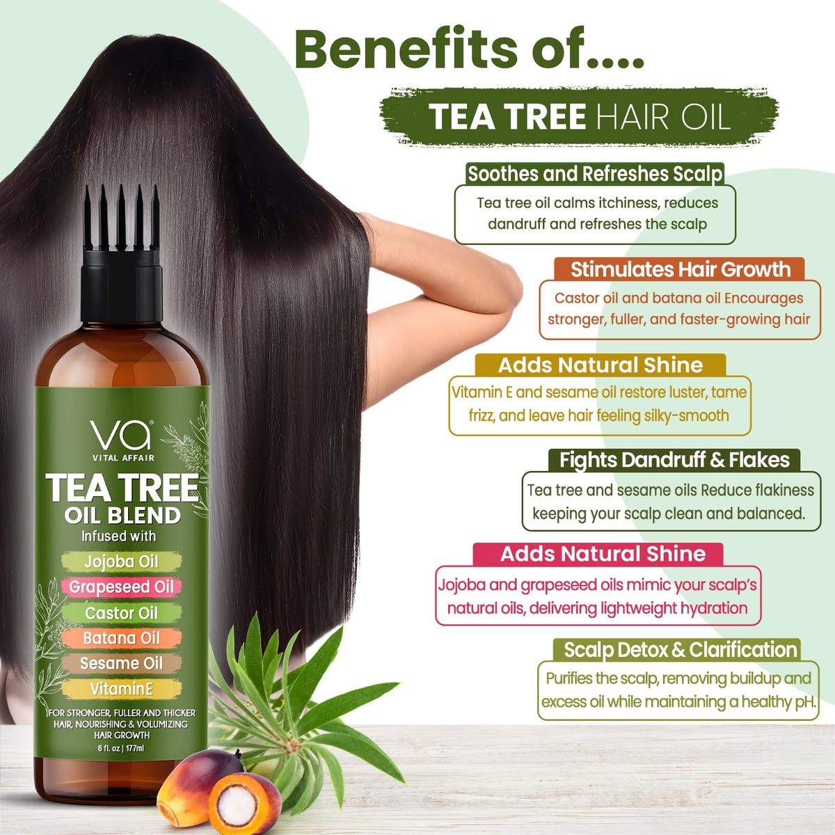 VITAL AFFAIR treating hair ends to show frizz control and shine