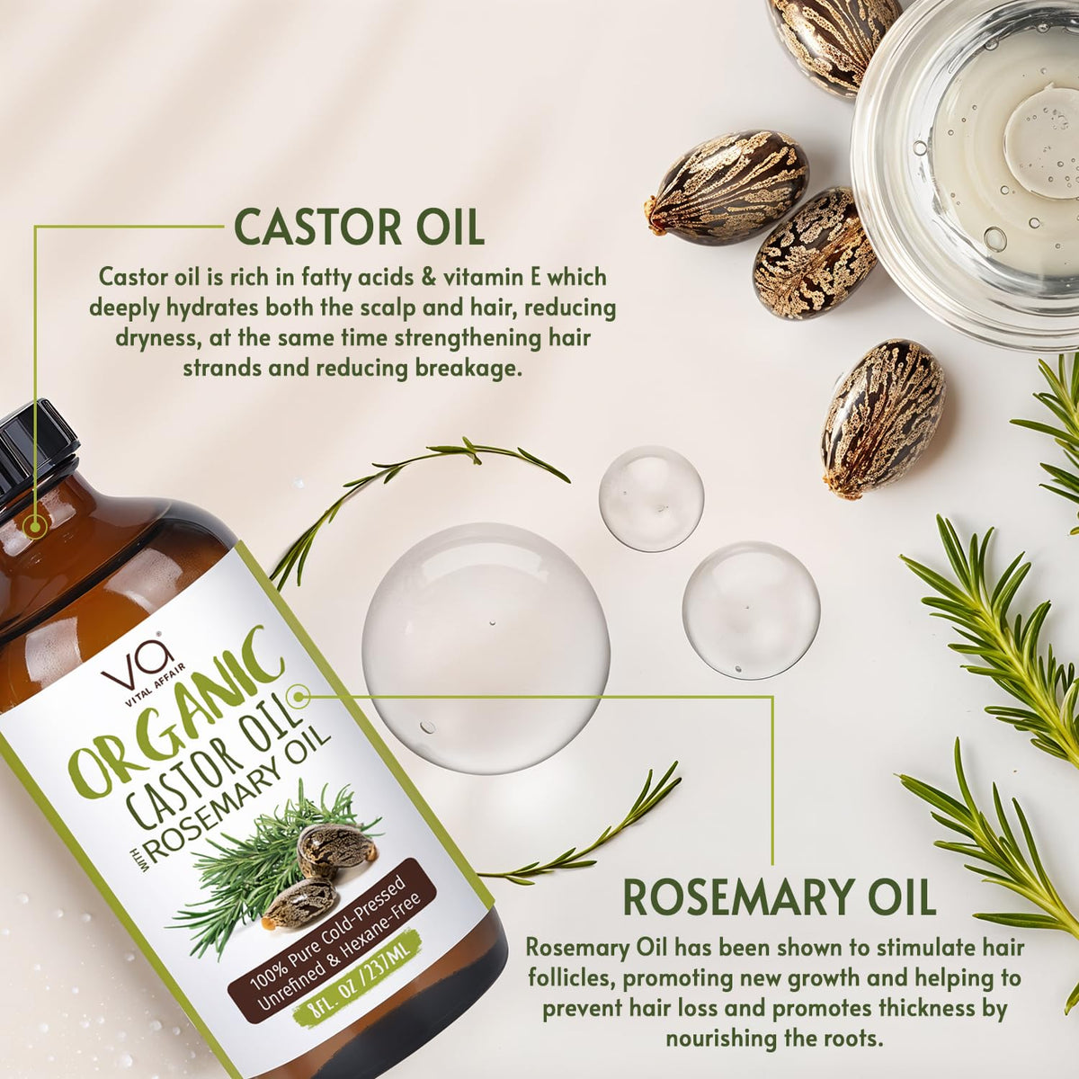 VITAL AFFAIR hands massaging scalp demonstrating soothing benefit