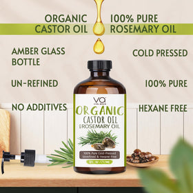 VITAL AFFAIR label close-up with rosemary ingredient and purity benefit