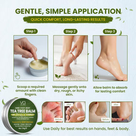 VITAL AFFAIR bedside tin staged for nighttime foot or hand care routine