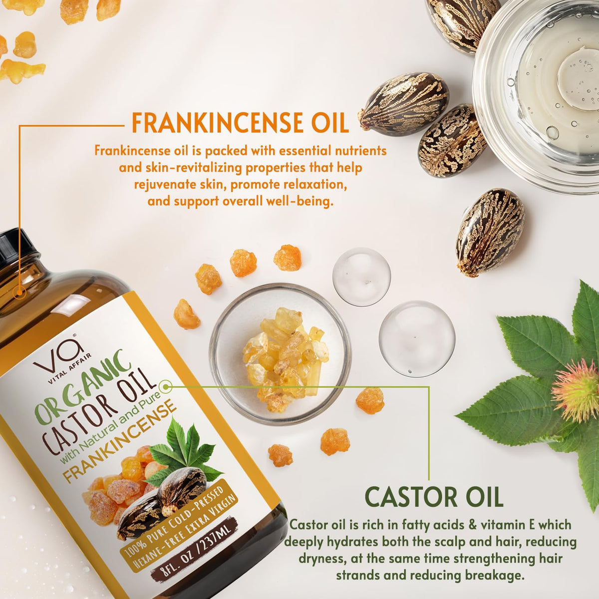 VITAL AFFAIR oil texture pouring to show rich emollient hydration