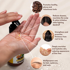VITAL AFFAIR used during scalp massage illustrating hair-conditioning benefits