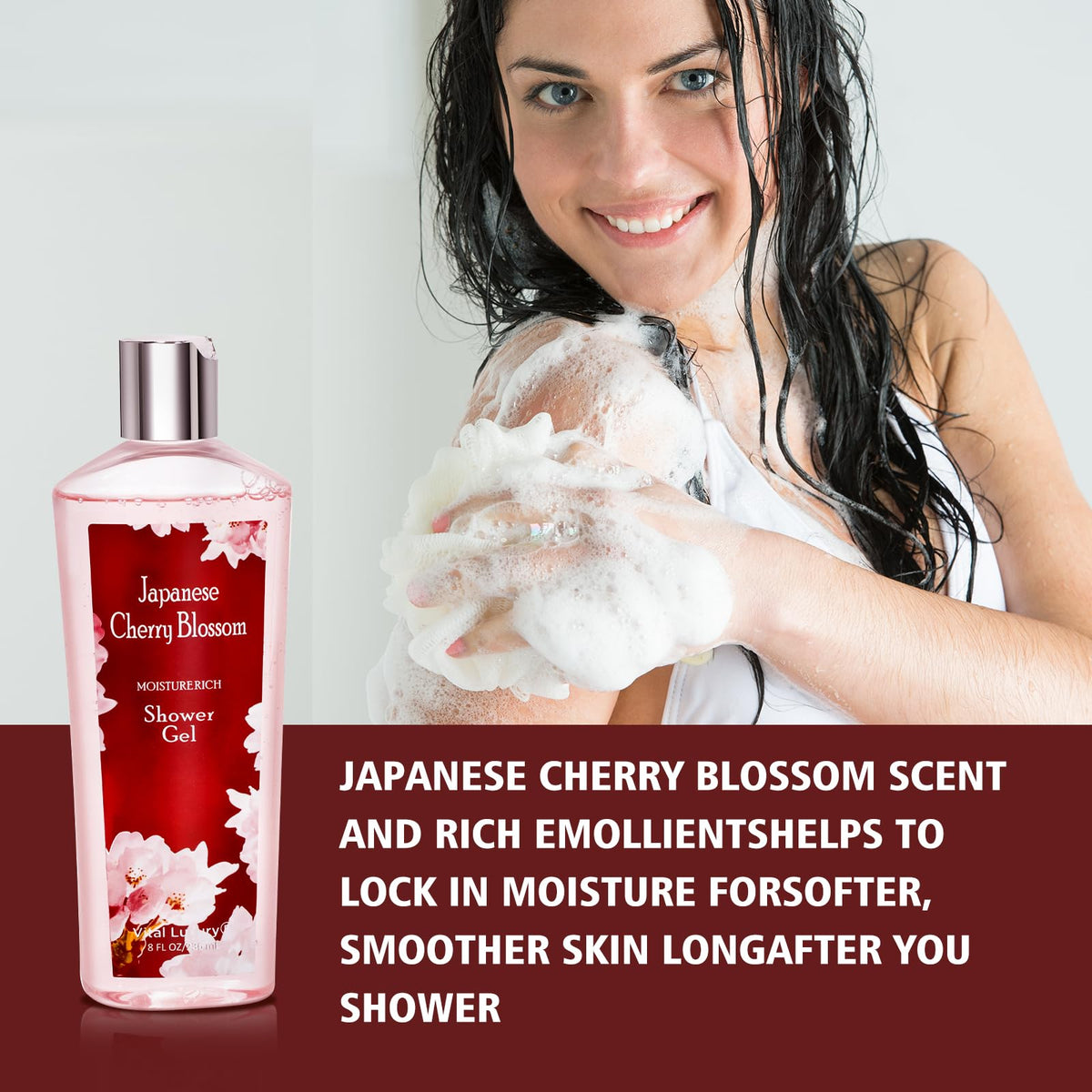 Vital Luxury size comparison in hand showing portable 8 fl oz travel-friendly bottles
