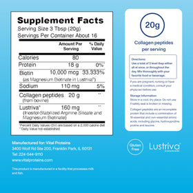 Vital Proteins serving spoon with powder demonstrating easy dosing benefit