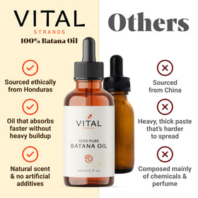 Vital Strands before and after hair comparison showing stronger, fuller look