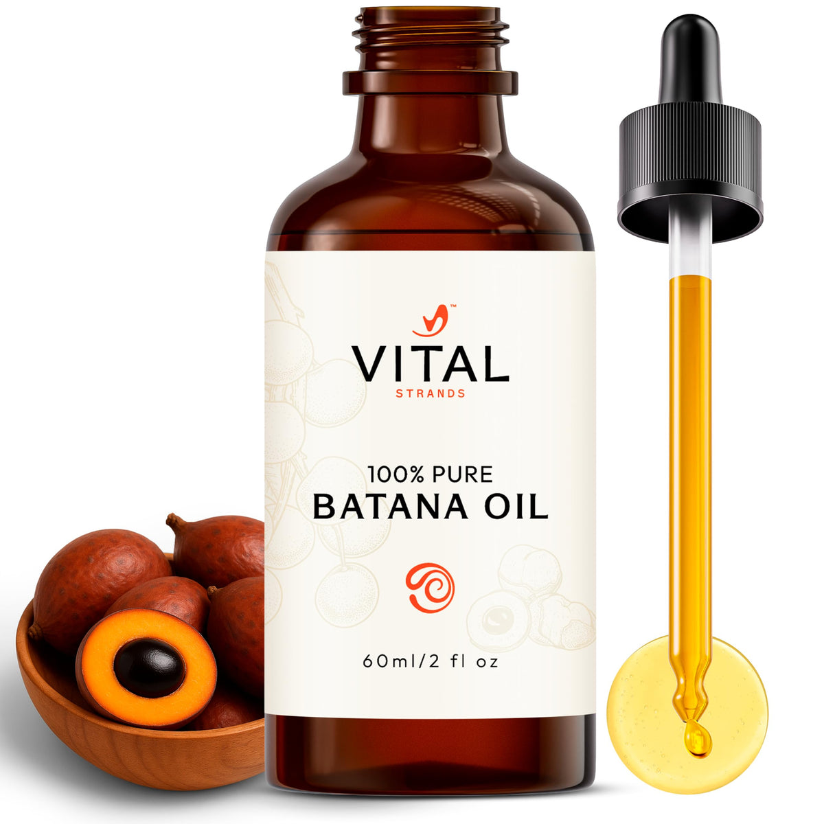Vital Strands bottle front view showing clean packaging and natural benefit