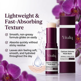 Vitaliq balm texture close-up illustrating smooth finish and fast absorption