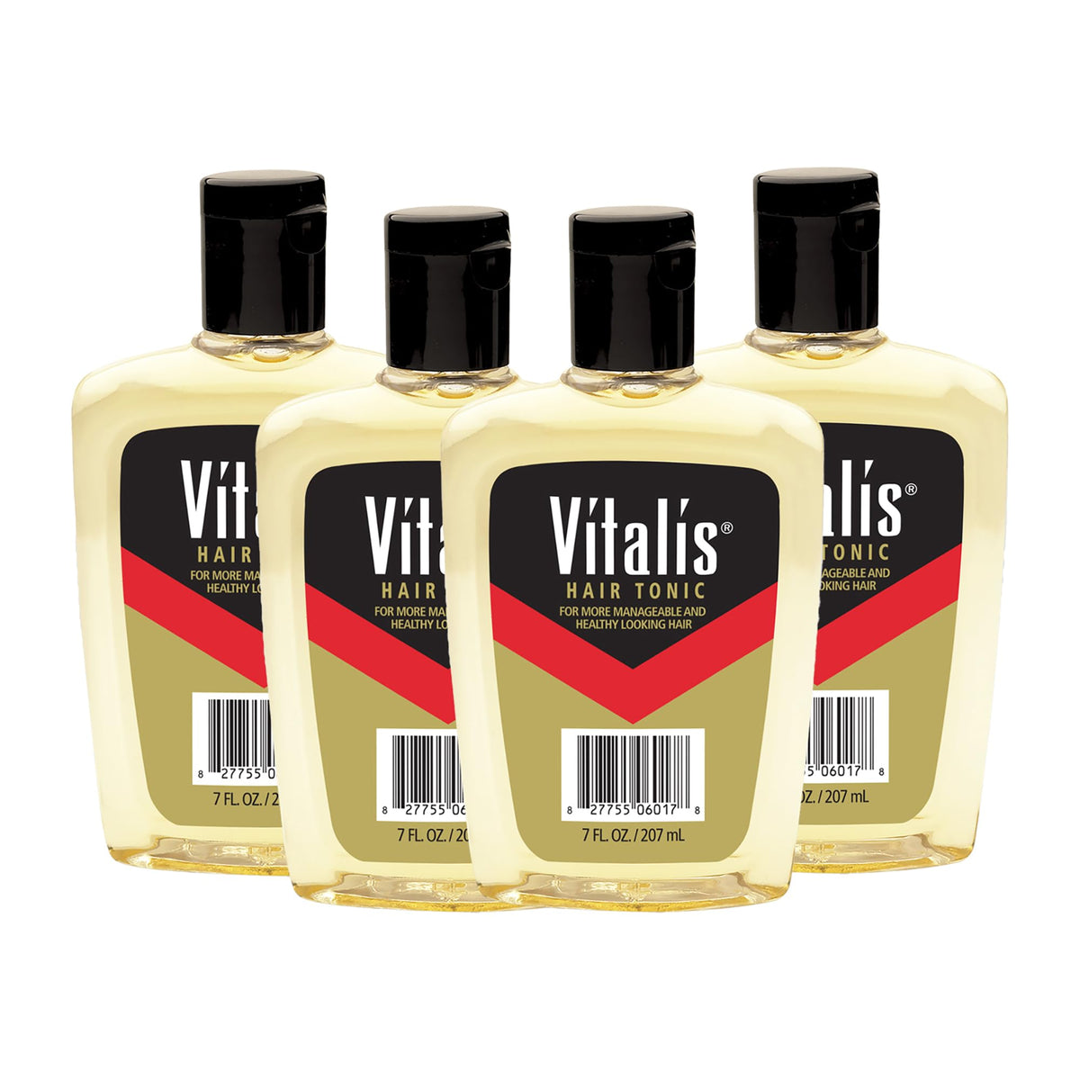 Vitalis front packaging showing bottle and clear labeling for daily grooming