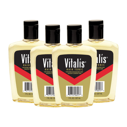 Vitalis front packaging showing bottle and clear labeling for daily grooming