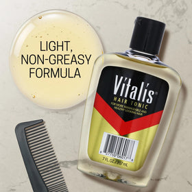 VITALIS liquid texture close-up showing lightweight, non-greasy feel