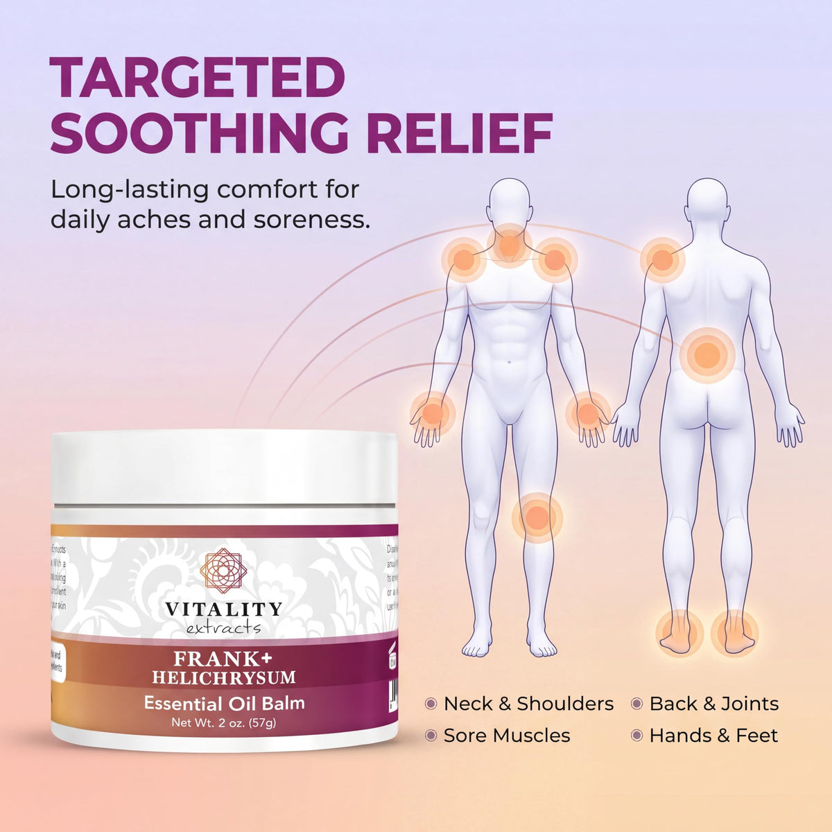 Vitality balm applied to wrist illustrating calming scent and immediate skin comfort