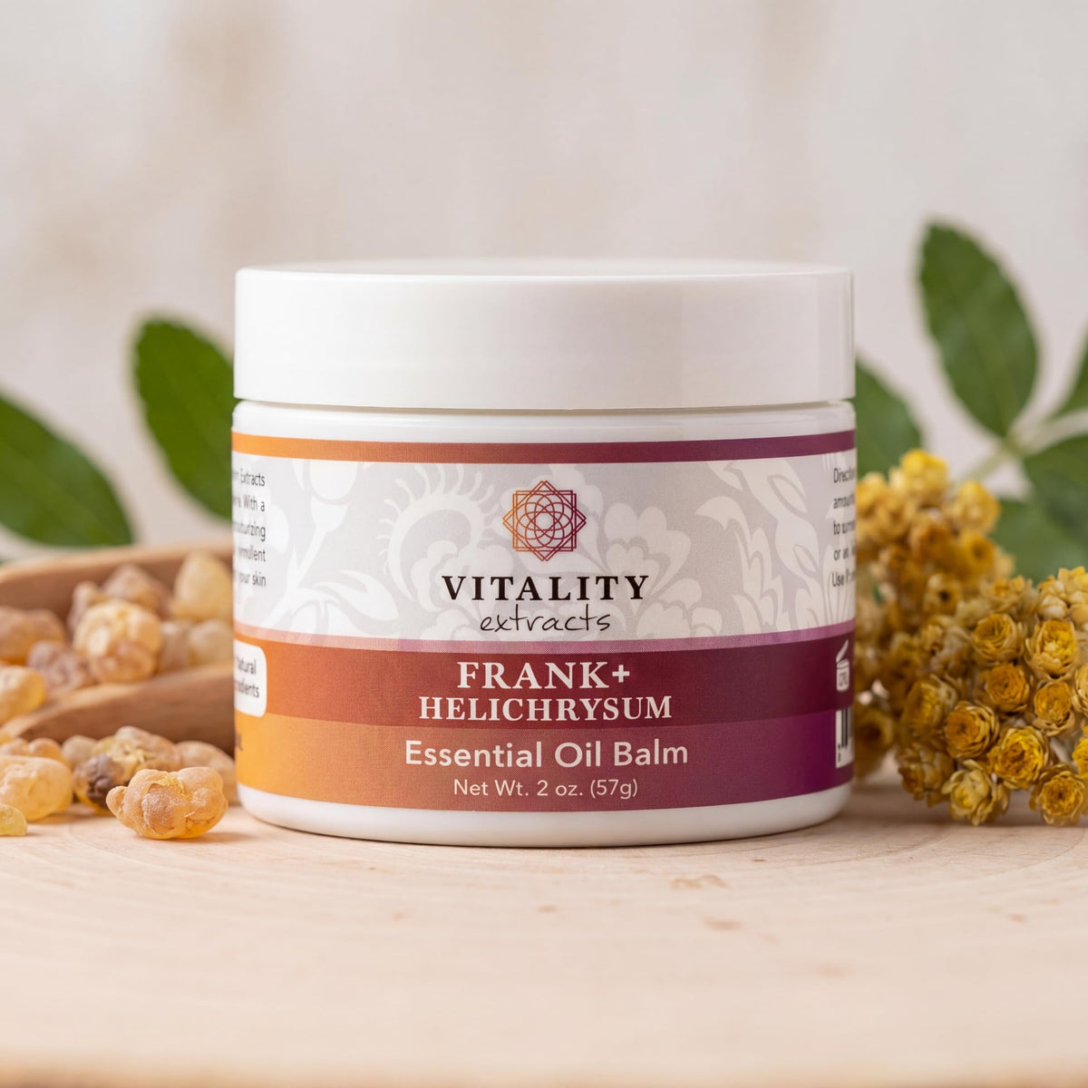 Vitality balm texture close-up demonstrating creamy meltable consistency and hydration