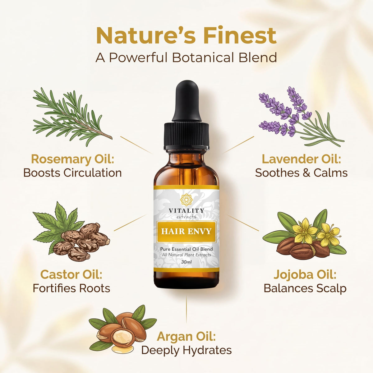 Vitality dropper applying oil to scalp demonstrating easy targeted use